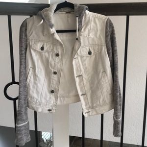 Free people white jean jacket